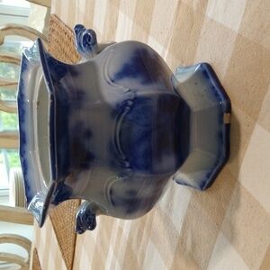Flow blue antique sugar bowl C & G  Alcock England scinde